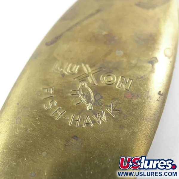 Vintage  Unknown Luxon Fish-Hawk, 2/5oz Brass fishing spoon #1862