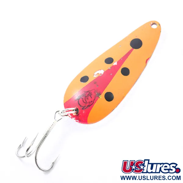 Vintage  Eppinger Dardevle Imp, 2/5oz Orange / Red Stripe / Nickel fishing spoon #1865