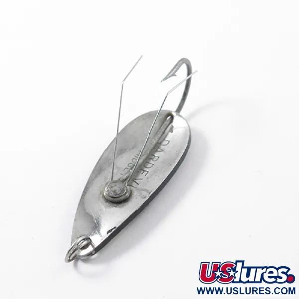 Vintage  Eppinger Weedless Dardevle Midget, 3/16oz Black / White / Nickel fishing spoon #1867
