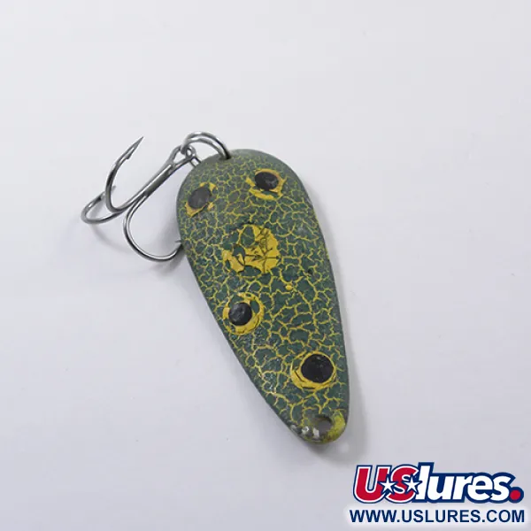 Vintage  Eppinger Dardevle Imp, 2/5oz Frog / Nickel fishing spoon #1869