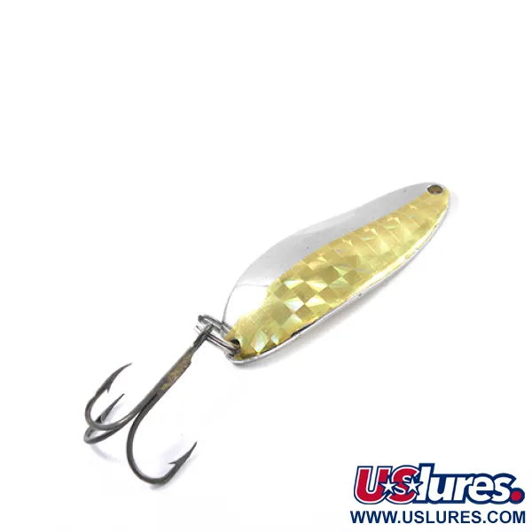 Vintage  Seneca Little Cleo (Hula Girl), 1/3oz Nickel / Gold fishing spoon #1870