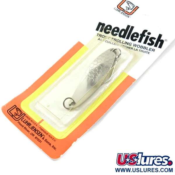  Luhr Jensen Needlefish 2, 3/32oz Nickel fishing spoon #1877