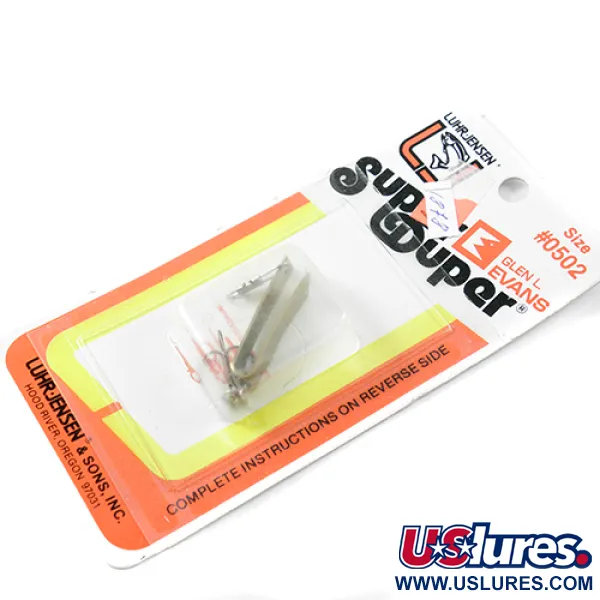  Luhr Jensen Super-Duper 502, 3/32oz Gold / Red fishing spoon #1878