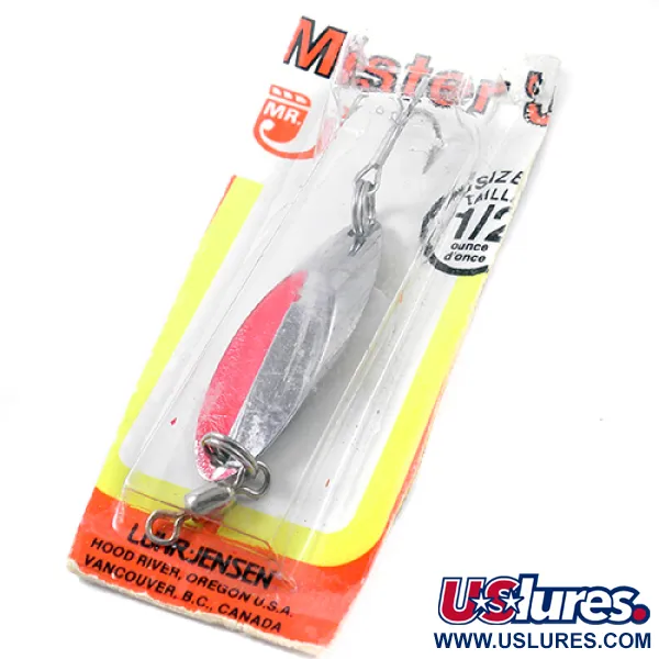  Luhr Jensen luhr jensen Mister J, 1/2oz Nickel / Red fishing spoon #1879