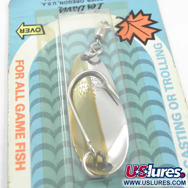  Other Les Davis Canadian Wonder, 1/4oz Nickel / Gold fishing spoon #1884
