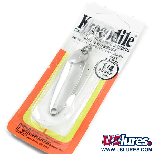  Luhr Jensen Krocodile Die #3, 1/3oz Nickel fishing spoon #1887