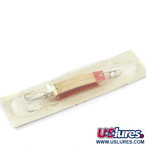  South Bend Super-Duper 501, 3/32oz Gold / Red fishing spoon #1889