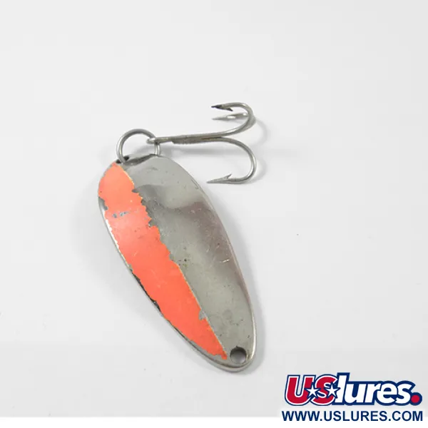Vintage  Seneca Little Cleo (Hula Girl), 1/3oz Nickel / Orange fishing spoon #1895