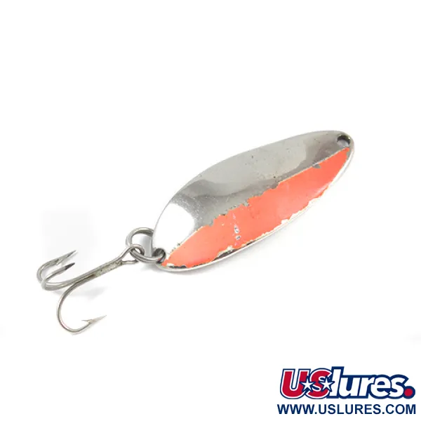 Vintage  Seneca Little Cleo (Hula Girl), 1/3oz Nickel / Orange fishing spoon #1895