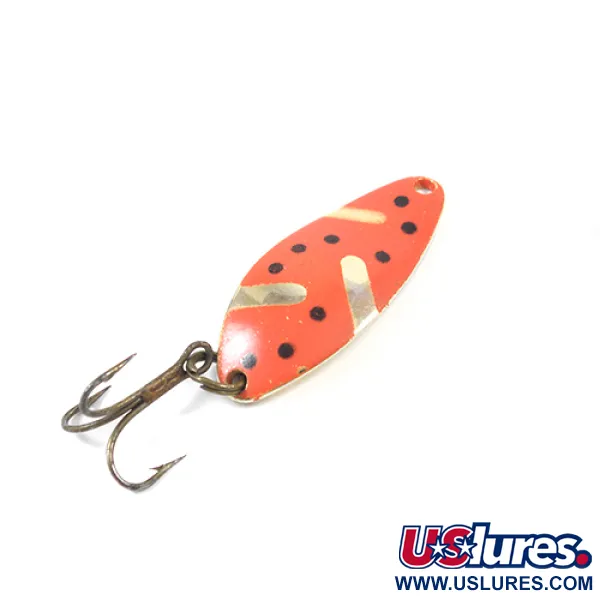 Vintage  Seneca Little Cleo, 1/4oz Red / Gold fishing spoon #1896