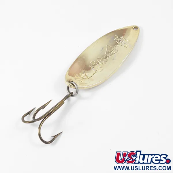 Vintage  Seneca Little Cleo (Hula Girl), 3/4oz Gold / Orange fishing spoon #1898