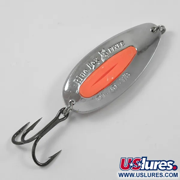   Blue Fox Pixee , 3/4oz Nickel / Orange fishing spoon #1904