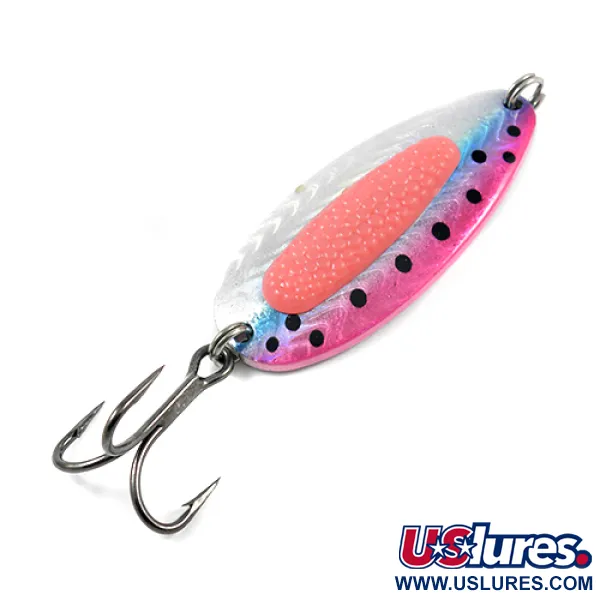   Blue Fox Rattlin Pixee, 3/4oz Rainbow Trout fishing spoon #1909