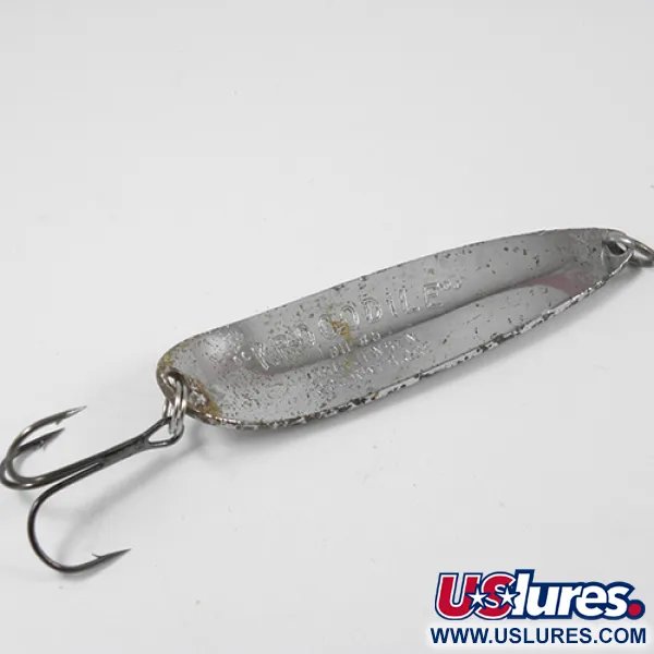 Vintage  Luhr Jensen Krocodile Die #5, 1oz Nickel fishing spoon #1932