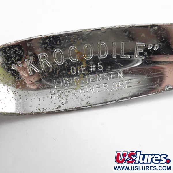Vintage  Luhr Jensen Krocodile Die #5, 1oz Nickel fishing spoon #1932