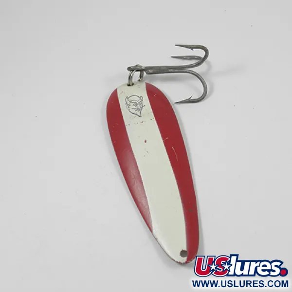 Vintage  Eppinger Dardevle, 1oz Red / White / Nickel fishing spoon #1939