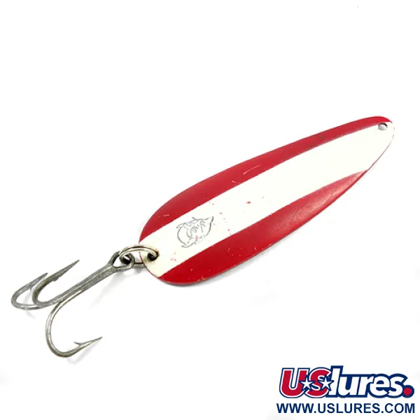 Vintage  Eppinger Dardevle, 1oz Red / White / Nickel fishing spoon #1939
