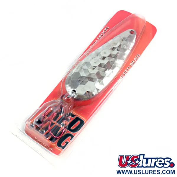  Worth Red King Spoon, 3/5oz Hammered Nickel fishing spoon #1943