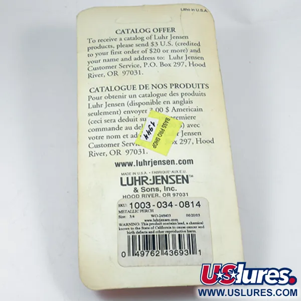  Luhr Jensen Krocodile Die #5, 3/4oz Hammered Fire Tiger / Gold fishing spoon #1944