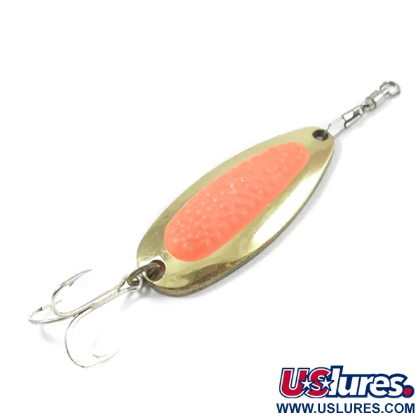 Vintage   Nebco Pixee , 1/2oz Gold / Orange fishing spoon #1949
