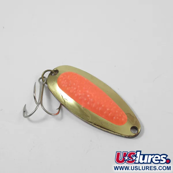 Vintage  Blue Fox Nebco Pixee , 1/2oz Gold / Orange fishing spoon #1958