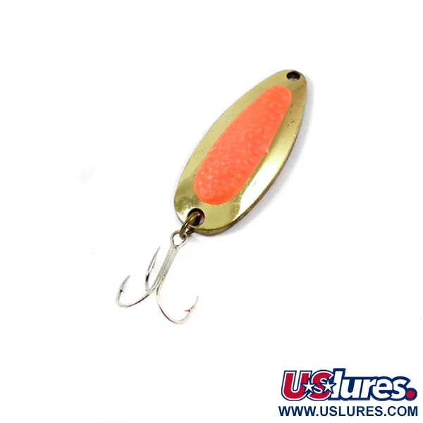 Vintage  Blue Fox Nebco Pixee , 1/2oz Gold / Orange fishing spoon #1958