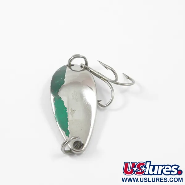 Vintage  Seneca Little Cleo, 3/16oz Nickel / Green fishing spoon #1967