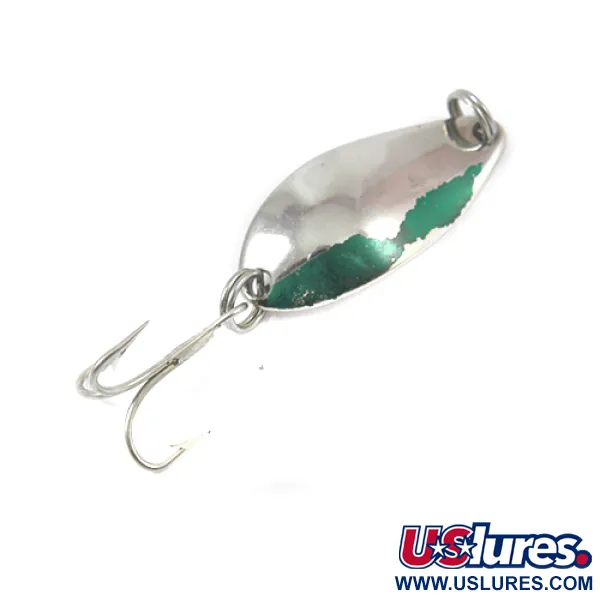 Vintage  Seneca Little Cleo, 3/16oz Nickel / Green fishing spoon #1967