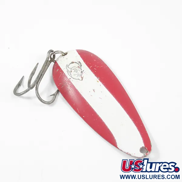 Vintage  Eppinger Dardevle Dardevlet, 3/4oz Red / White / Nickel fishing spoon #1968