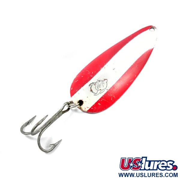 Vintage  Eppinger Dardevle Dardevlet, 3/4oz Red / White / Nickel fishing spoon #1968