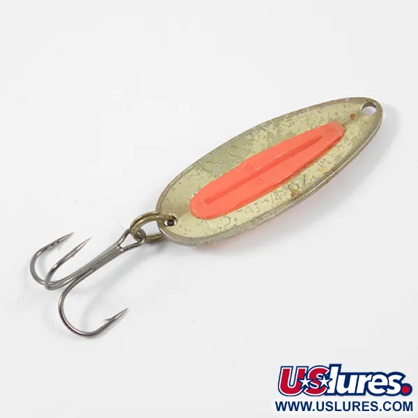 Vintage   Nebco Pixee , 1/4oz Gold / Orange fishing spoon #1969