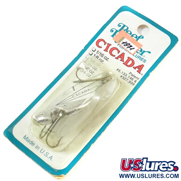   Reef Runner Cicada, 3/4oz Nickel fishing spoon #1971
