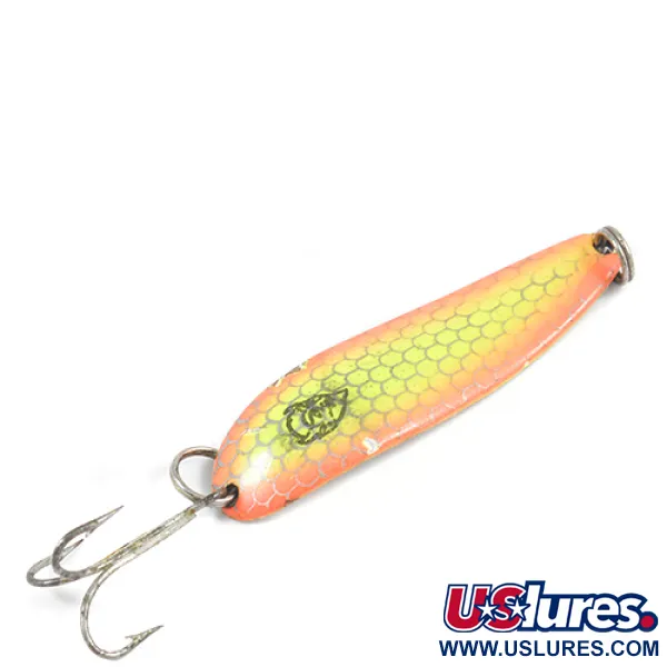 Vintage  Eppinger Dardevle Cop-E-Cat 7400, 1/2oz Yellow / Orange / Nickel fishing spoon #1982