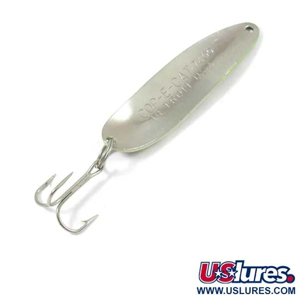Vintage  Eppinger Dardevle Cop-E-Cat 7400, 1/2oz Frog Green / Nickel fishing spoon #1995