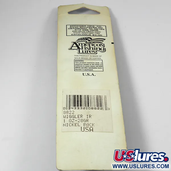  Eppinger Red Eye Wiggler, 1oz Nickel / Red Eyes fishing spoon #1999