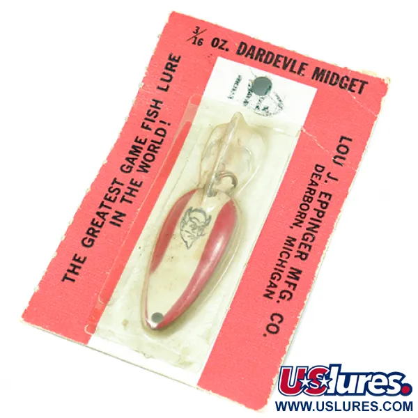  Eppinger Dardevle Midget , 3/16oz Red / White fishing spoon #2001