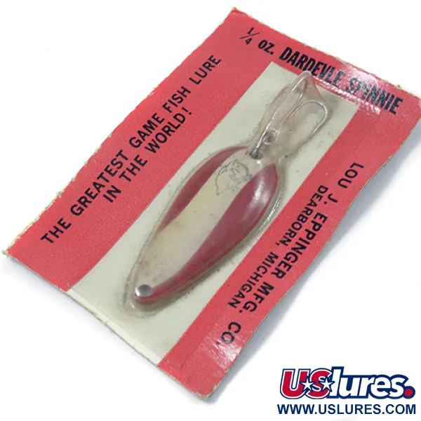  Eppinger Dardevle Spinnie, 1/3oz Red / White fishing spoon #2002