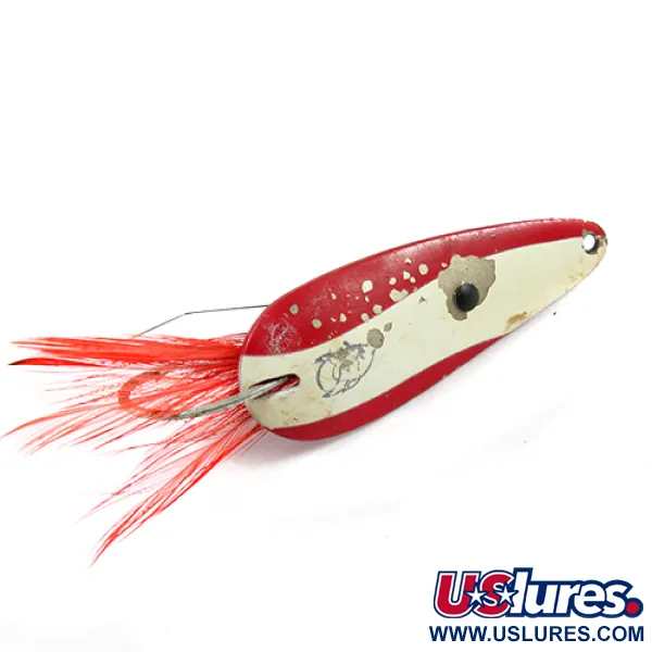 Vintage  Eppinger Weedless Dardevle Imp, 2/5oz Red / White / Nickel fishing spoon #2010