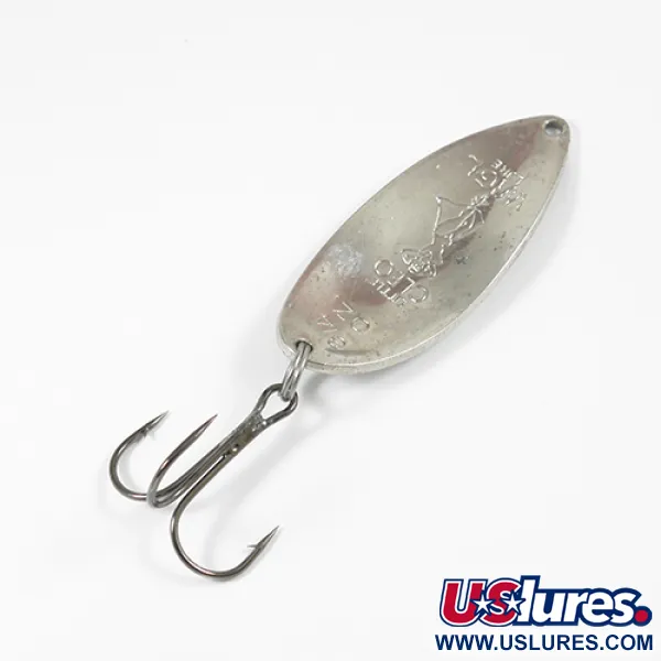 Vintage  Seneca Little Cleo (Hula Girl), 3/4oz Nickel / Green fishing spoon #2012