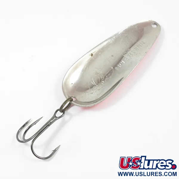 Vintage   Nebco Flashbait 166, 1/2oz Red / Black / Nickel fishing spoon #2018