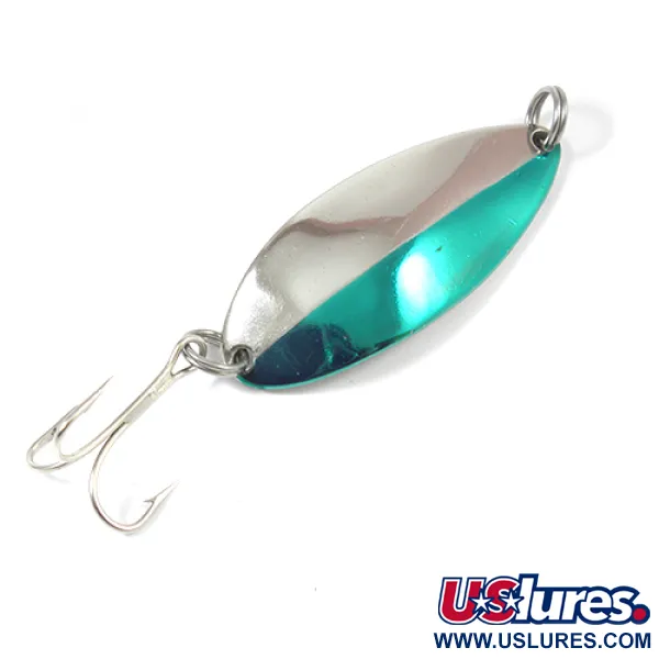 Vintage  Seneca Little Cleo (Hula Girl), 2/3oz Nickel / Green fishing spoon #2029