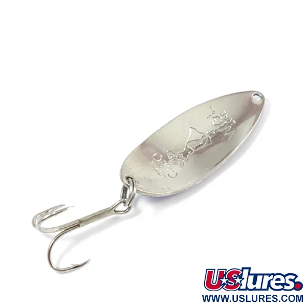 Vintage  Seneca Little Cleo (Hula Girl), 1/2oz Pearl / Blue / Nickel fishing spoon #2030