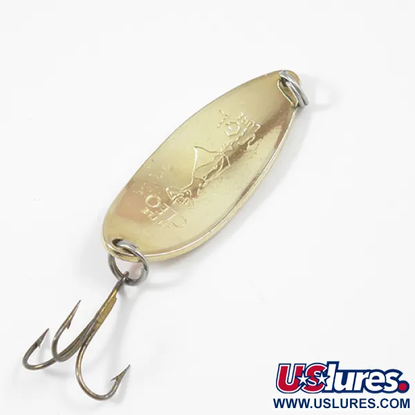 Vintage  Seneca Little Cleo (Hula Girl), 2/3oz Gold / Orange fishing spoon #2031