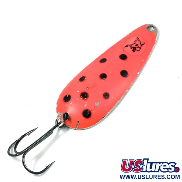 Vintage   Nebco FlashBait 166, 3/5oz Red / Black / Nickel fishing spoon #2033
