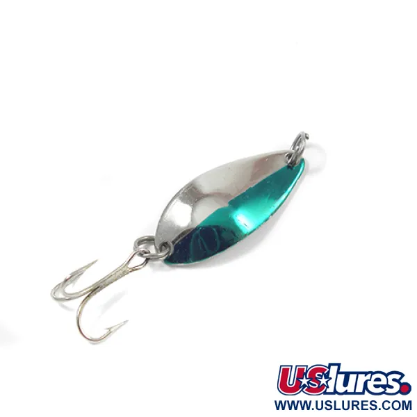Vintage  Seneca Little Cleo, 1/8oz Nickel / Green fishing spoon #2036