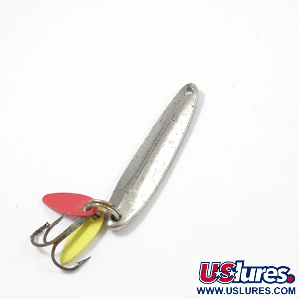 Vintage   Bay de Noc Swedish pimple, 3/16oz Nickel fishing spoon #2038
