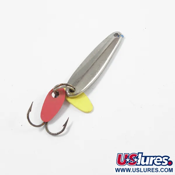 Vintage   Bay de Noc Swedish pimple, 1/16oz Nickel / Green fishing spoon #2039