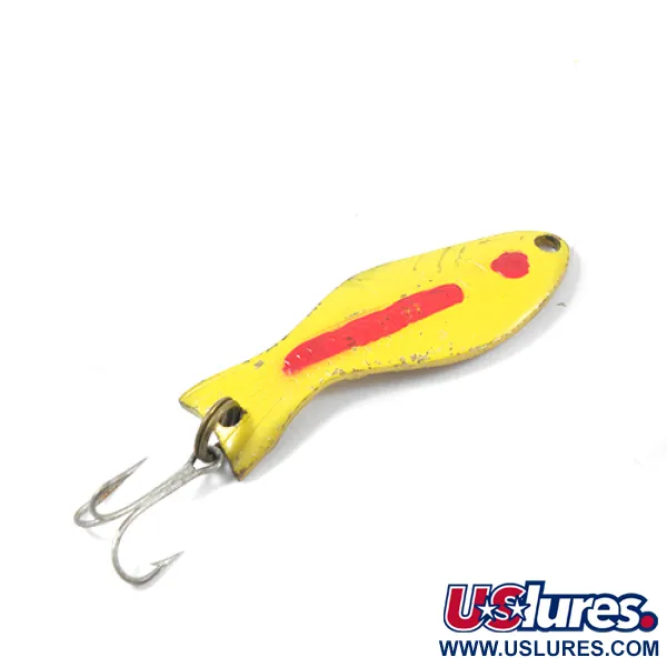 Vintage   Al's gold fish, 1/4oz Yellow / Red / Gold fishing spoon #2041