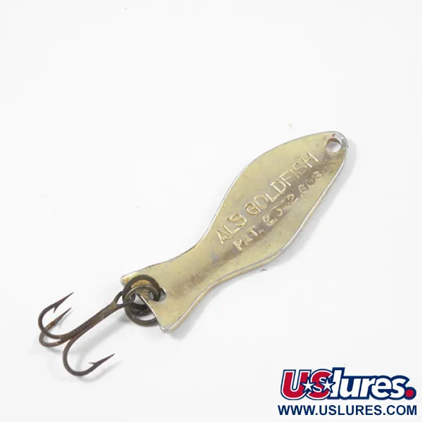 Vintage   Al's gold fish, 1/4oz Nickel / Gold fishing spoon #2042