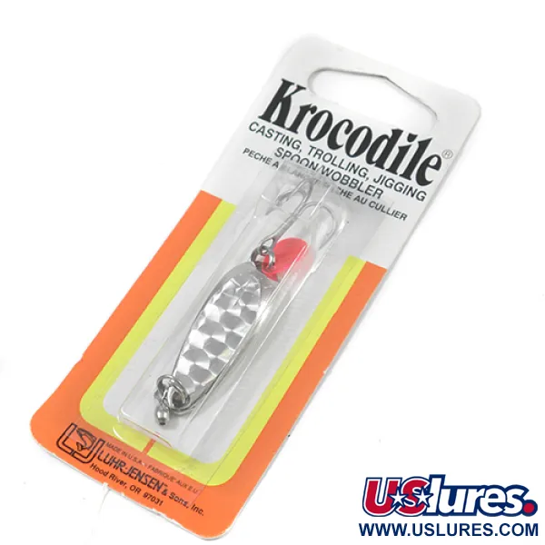  Luhr Jensen Krocodile , 1/3oz Nickel fishing spoon #2047